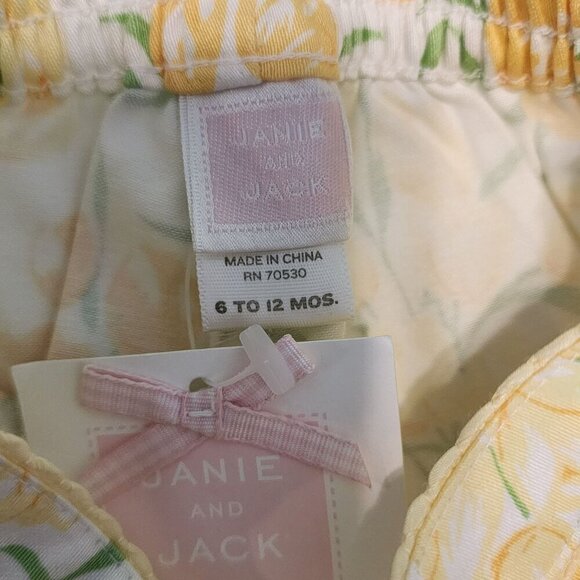 Janie and Jack sz 6-12 months pants Yellow Tulip New 2004 - Picture 3 of 6